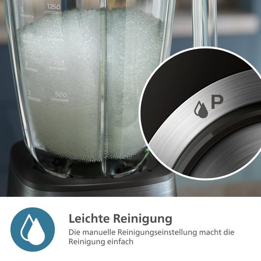 Philips Standmixer 5000 Serie – 1200W, 2L, Schwarz