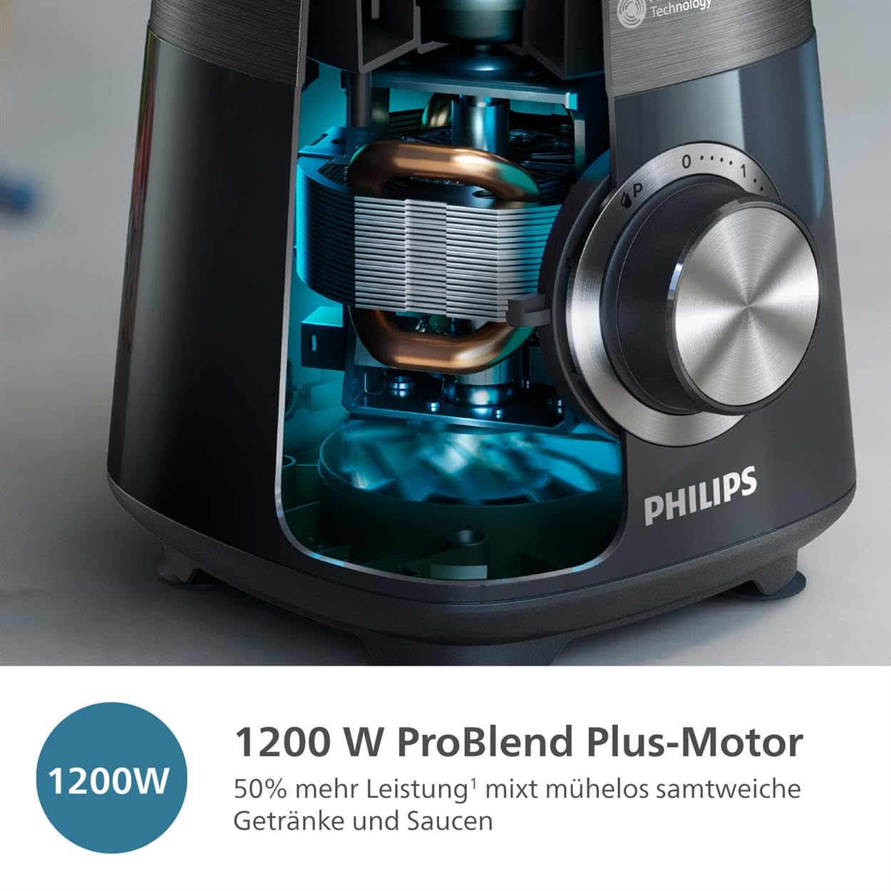 Philips Standmixer 5000 Serie – 1200W, 2L, Schwarz
