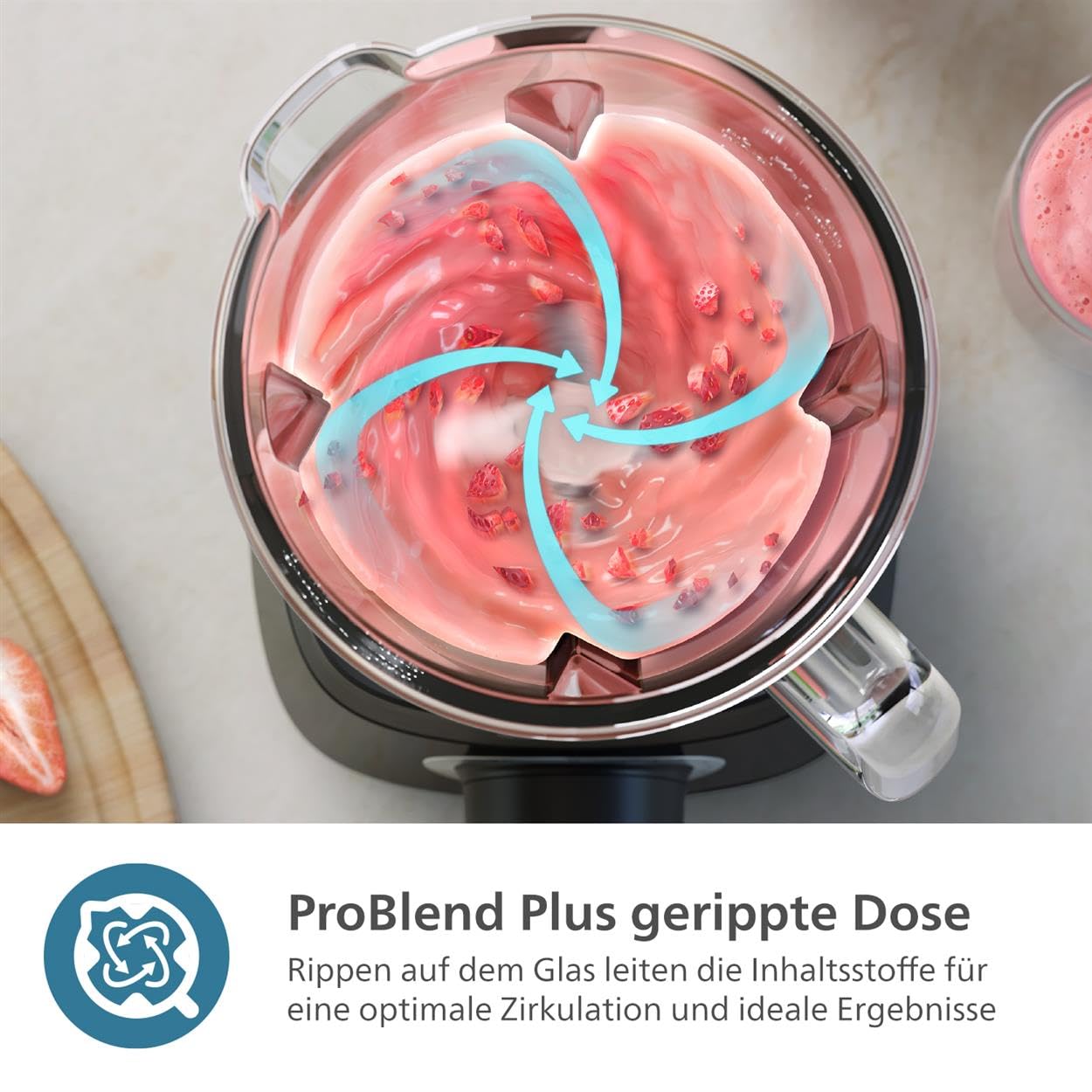 Philips Standmixer 5000 Serie – 1200W, 2L, Schwarz